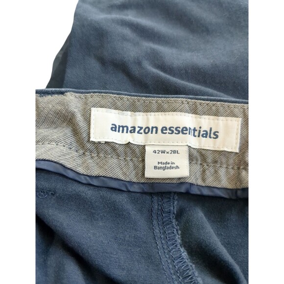 Amazon Essentials Men's Slim Fit Blue Pants Size 42 X 28 - Picture 5 of 9